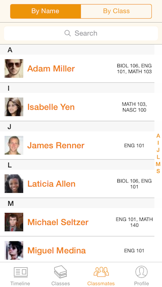 Classmates by name